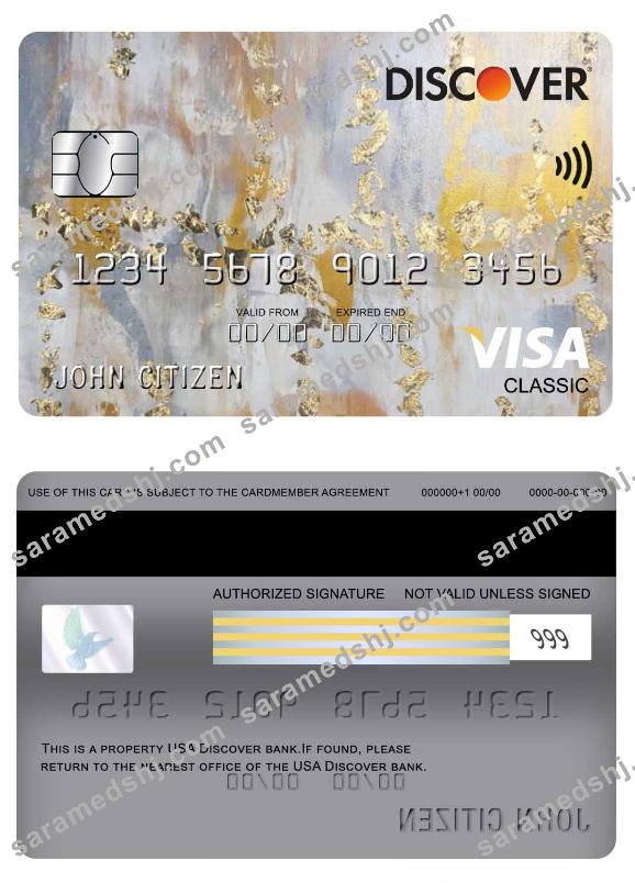 USA Discover bank visa classic card